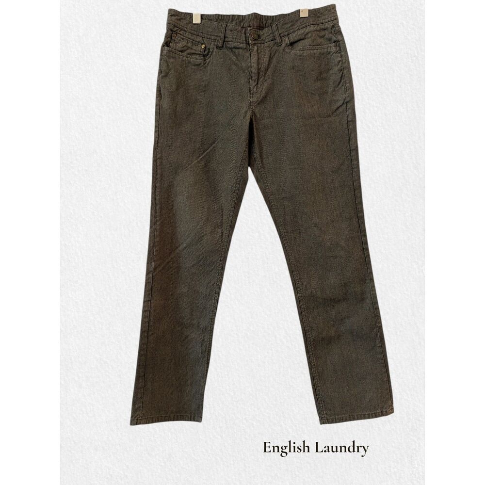English Laundry Men's Lightly Checkered Design Chino Pants  Sz 34x32